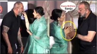 Manisha Koirala CUTE Video Giving Special GIFT To Sanjay Dutt On His Birthday At Prasthanam Trailer
