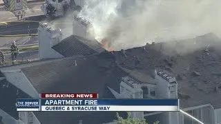Firefighter injured, units destroyed in two-alarm fire at Arapahoe County apartment complex