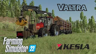 FS22/Valtra Valmet-8050+Kesla-Jake600/Silverrun forest