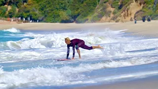 How to Skimboard with East Coast Champion Johnny Weber: Learning The Monkey Drop