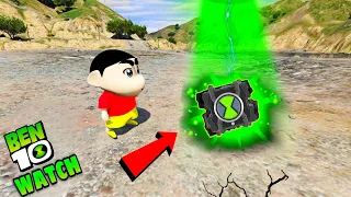 GTA 5 | Shinchan Become New Ben 10 Alien | Shinchan Find Ben 10 Omnitrix Watch