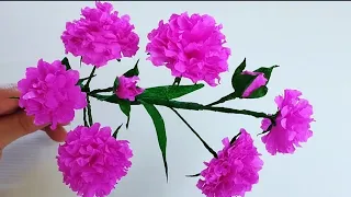 Цветы из крепированной бумаги |Paper  flower 🌺.