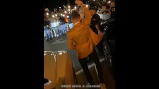 Conor McGregor Shadow Boxing for fans outside
