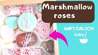 Marshmallow roses how to make ❤ Marshmallow flowers Master Class