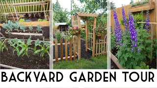 OUR BACKYARD GARDEN TOUR 2022🪴We Doubled The Size Of Our Garden This Year!