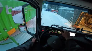 BDF containers- How it works 🙂 POV Truck Driving Norway 4K60 Volvo FH540