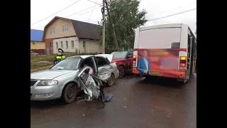 09.09.2021 Момент ДТП в Воткинске. 1 погиб. Удмуртия