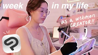 WEBTOON VLOG: week in my life as a webtoon creator, my process ft. Clip Studio Paint