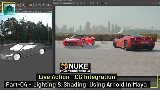 CG Live Action Compositing - Part 04 - Lighting Setup in Maya | Basic Lighting Using Arnold in Maya