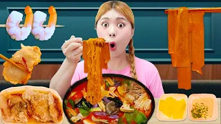 Mukbang Spicy Malatang & Guobaorou MUKBANG HOT POT EATING SOUNDS by HIU 하이유