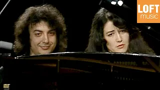 Martha Argerich & Nicolas Economou: Mozart - Piano Sonata for four hands K. 381 (I. Allegro)