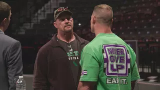 Go backstage at Raw's 25th anniversary with "Stone Cold" Steve Austin on WWE 24