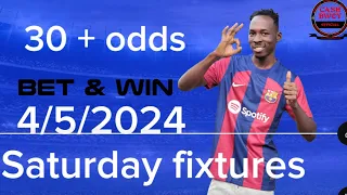 30 + odds ||saturday fixtures || Let’s cash out