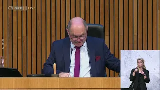 2023-11-24 02 Sitzungseröffnung durch Nationalratspräsident Wolfgang Sobotka ÖVP