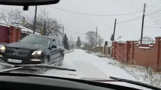 Первый выезд на москвиче зимой.