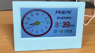 Kids Digital Alarm Clock Colorful, 7' Large LED Time Display Children's Sleep Trainer