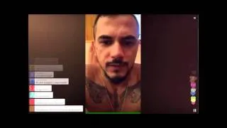 Натан в перископе (periscope) готовится к выступлению.