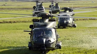 Exercise Falcon Autumn with 4x NH90, 3x CH-47 Chinook and 2x AH-64 Apache at Terwolde