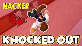 KNOCKED OUT FOR HACKING!!! -- Roblox Flee the Facility