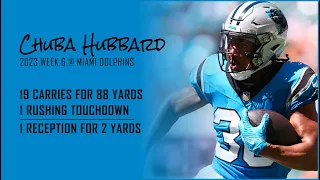 Chuba Hubbard Every Run and Catch @ Miami Dolphins | 2023 Week 6 | Fantasy Football Film