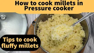 Beginners guide to cook millets in Pressure cooker