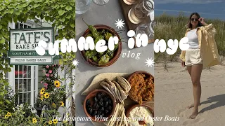nyc vlog ☀️ hamptons, wine tasting, beach, summer in a bottle, oyster boats and dumbo rooftop bar