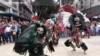 Aztec dancing in Mexico city