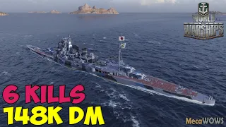 World of WarShips | Atago | 6 KILLS | 148K Damage - Replay Gameplay 4K 60 fps