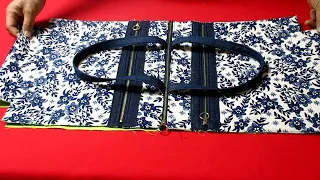 DIY안입는 원피스로 "명품백"을 만들어요!/앞뒤 지퍼포켓 토트백/front & back zippered pocket tote bag