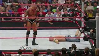 Randy Orton Destroys John Cena WWE Raw 2009 HD