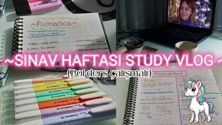 Sınav Haftası Ders Çalışma Günlüğüm🎀(Bol ders çalışmalı)✨️ |Darla_Blog