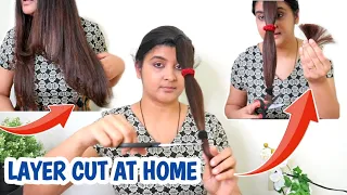 HOW I CUT MY OWN HAIR AT HOME |EASY LAYER CUT DIY