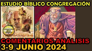 Comentarios Estudio Bíblico de la Congregación 3-9 junio 2024