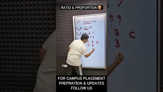 100% Amazing ShortCut Trick For Campus Placement : Ratio & Proportion