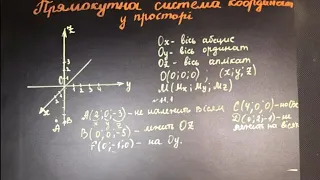 Прямокутна система координат у просторі. Підручник Істер 10 класс