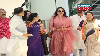 Bollywood Actress And Senior BJP Leader Hema Malini Arrives In Bhubaneswar