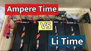 LiFePO4 Lithium Battery Ampere Time vs Li Time Size Comparison 12v 200Ah Solar Bank