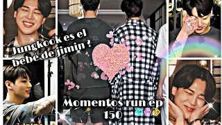 JUNGKOOK ES EL BEBÉ DE JIMIN?😱😍+MOMENTOS EN EL RUN EP 150✨