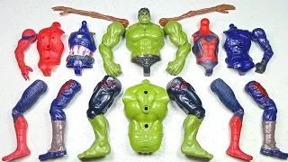 Merakit Mainan Captain America Vs Hulk Smash Vs Siren Head Vs Spider-Man ~ Avengers
