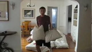3 Guys 20 Pillows (Backwards Video)