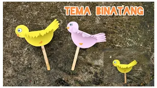 IDE KREATIF TEMA BINATANG BERSAYAP (BURUNG) UNTUK TK/KB | HOW TO MAKE BIRD CRAFT