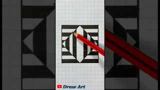 draw a 3d square illusion