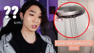 Korean Reacts to TikToks only GIRLS can understand!