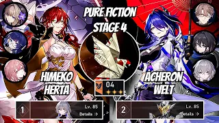 [HSR] - Pure Fiction 2.1.2 Stage 4 (80000 points 3 Star Clear) - Himeko Herta & Acheron Welt