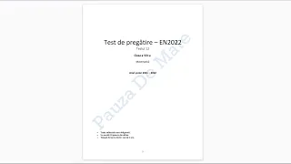 Testul 12 de pregatire pentru Evaluare Nationala 2022