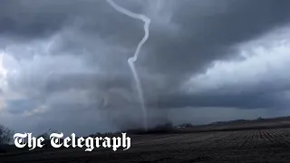 'Rope' tornado spotted in Iowa as storms rip through Midwest