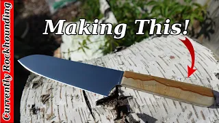 The Making of a Picture Jasper Handled Santoku Knife