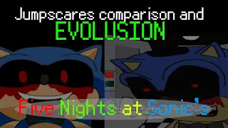 Five Nights at Sonic's Jumpscares Comparison and Evolution -Five Nights at Sonic's Maniac Mania