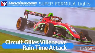 【iRacing】SuperFormula Lights Circuit Gilles Villeneuve Rain TimeAttack 1:43.081