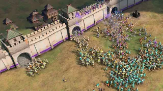 Age of Empires 4 - 4v4 CBA HUGE ARMIES BATTLE | Multiplayer Gameplay